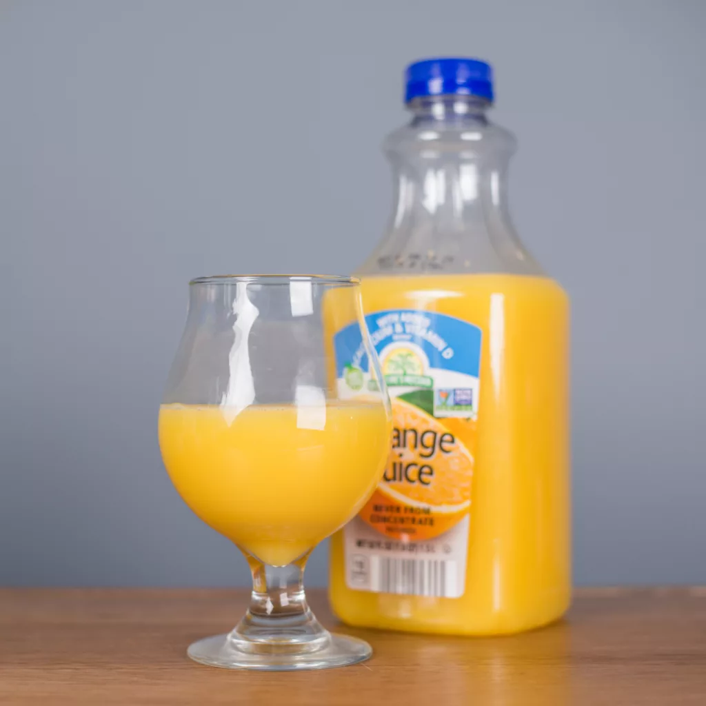 Aldi Nature’s Nectar No Pulp Orange Juice with added Calcium and Vit D
