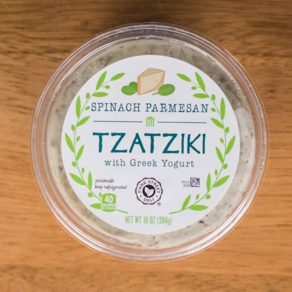 Aldi Park Street Deli Spinach Parmesan Tzatziki